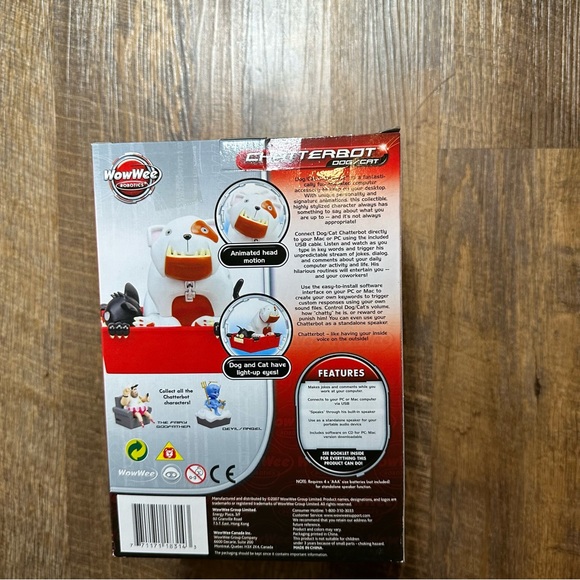 WoW Wee Robotics Chatterbot Cat/Dog Animated Desktop Stand Alone Speaker Age 12+ - Picture 2 of 4